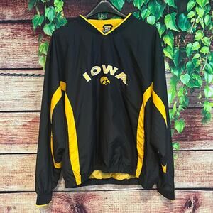 Vintage Iowa Hawkeyes Windbreaker Pullover Mens XL Ovrszd Football Jersey Pocket